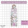 2022 Yearly Text Bookmark Girl - English