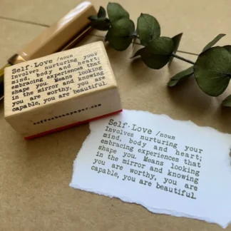Wooden Stamp | Self Love Meaning