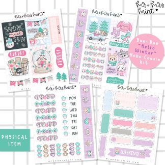 Bun Bun "Snow Much Fun" Hobonichi Cousin Mini Kit