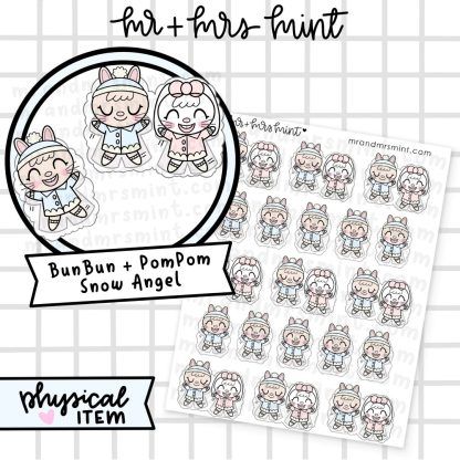 Bun Bun + Pom Pom - Snow Angel