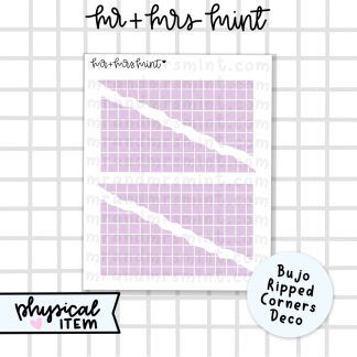 Bujo Ripped Corners Deco - Purple