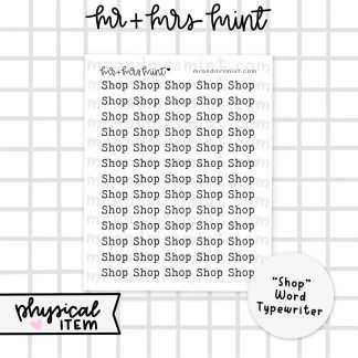 Shop Word Typewriter