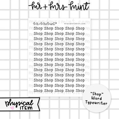 Shop Word Typewriter