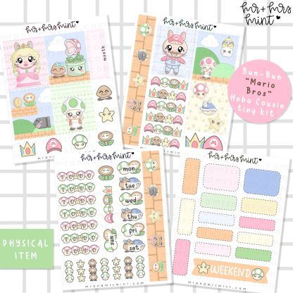 Bun Bun "Mario Bros" Hobonichi Cousin Tiny Kit