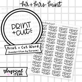 Print + Cut Word