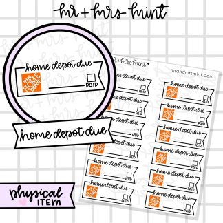 Home Depot Due