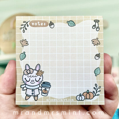 50 pgs | Bun Bun Hello Fall Memo Pad - Image 2